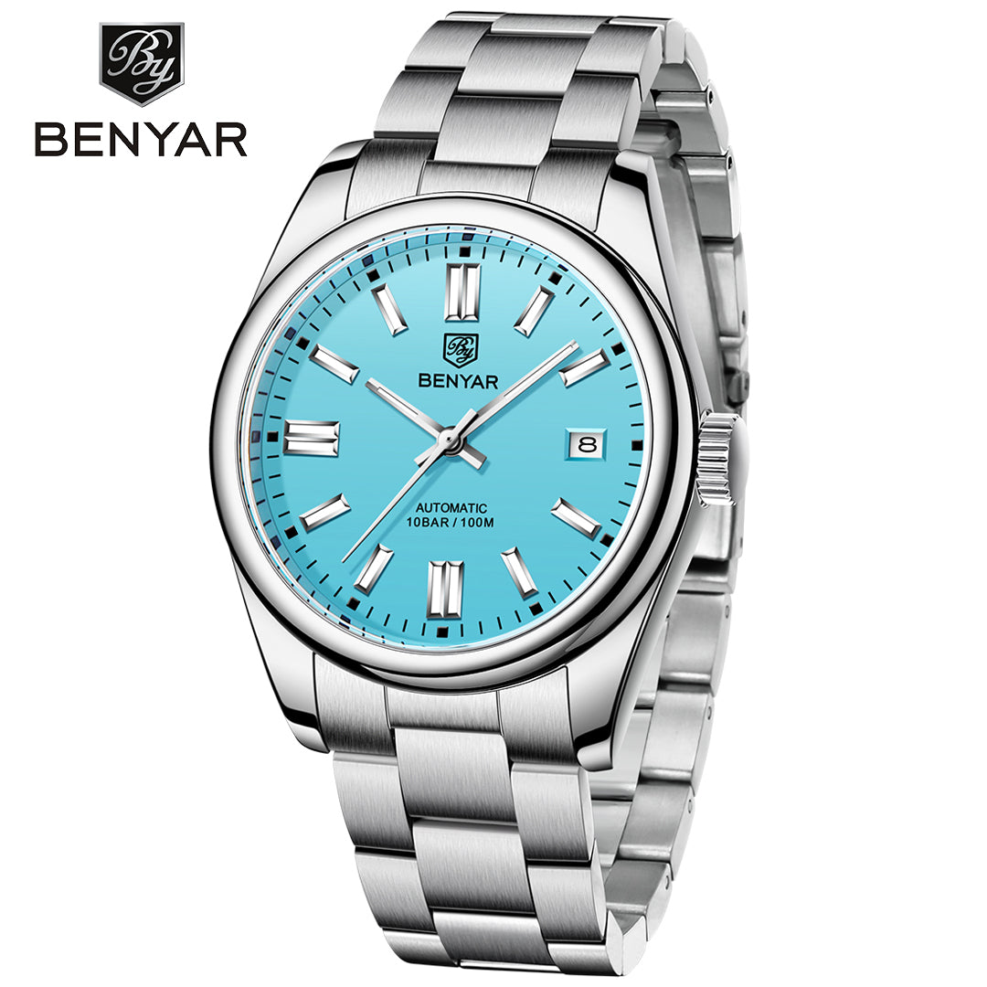 BENYAR BY 5185 Automatic Watch Mens Watches Top Brand Luxury 39MM Mechanical Wristwatch 100m Waterproof For Men Watch