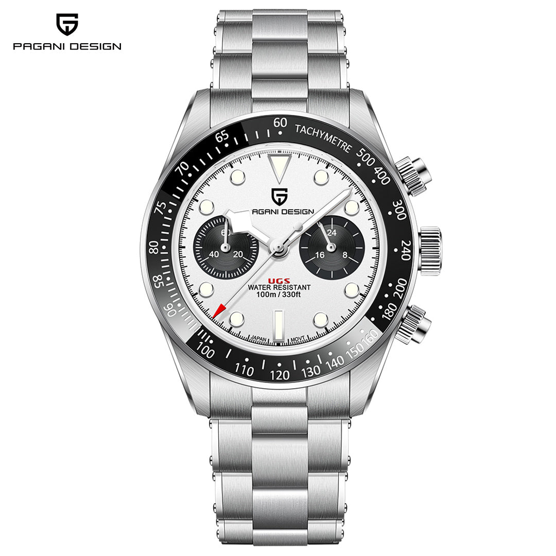 PAGANI DESIGN PD 1718 New Men's Quartz Watches 39.5MM full Stainless Steel Waterproof Wrist Watch for Men SEIKO VK64 Movement