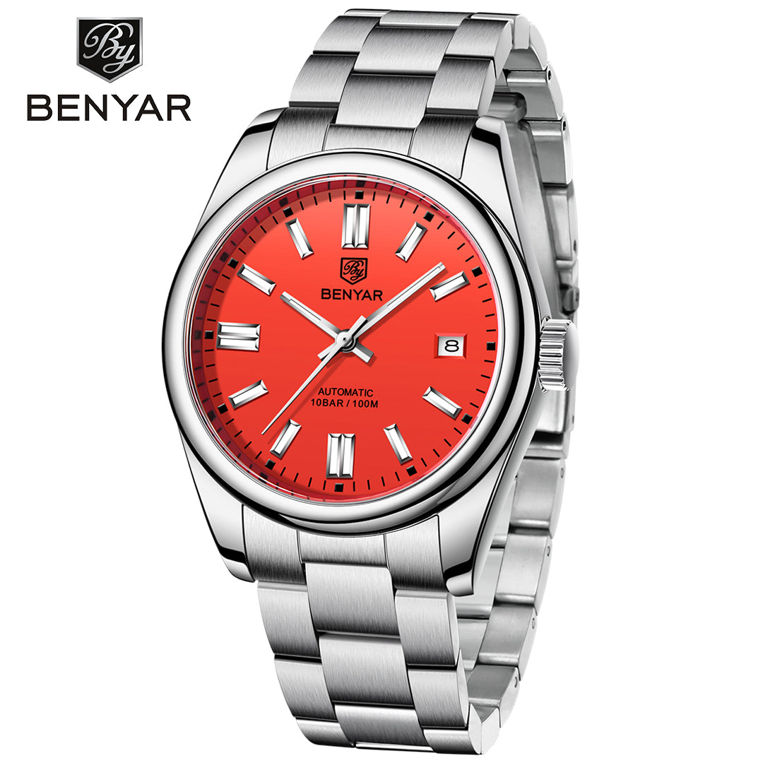BENYAR BY 5185 Automatic Watch Mens Watches Top Brand Luxury 39MM Mechanical Wristwatch 100m Waterproof For Men Watch