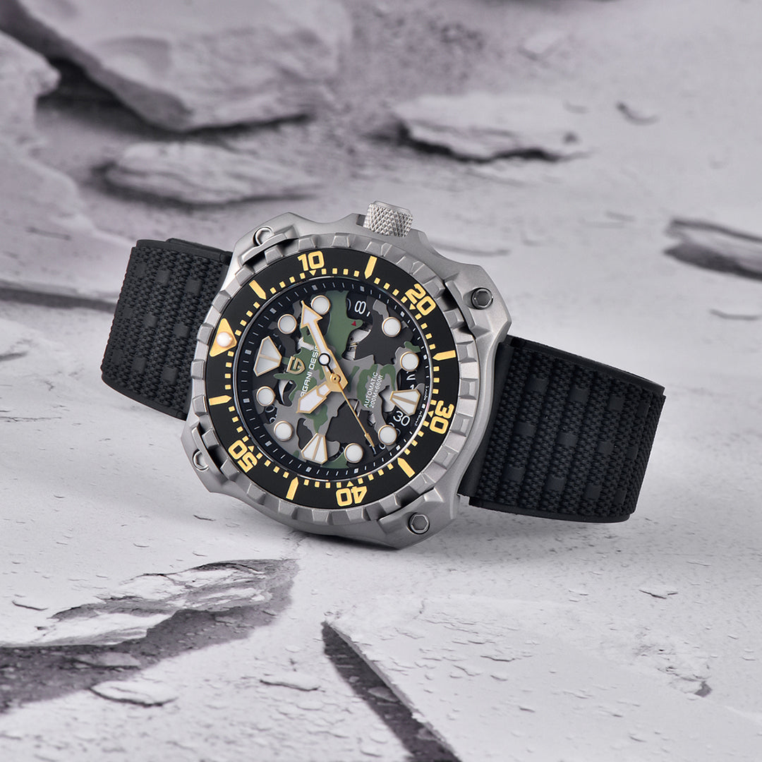 PAGANI DESIGN PD-YN009 Men's Automatic Watches 41MM Unique Stainless Steel Waterproof Mechanical Wrist Watches for Men NH35A
