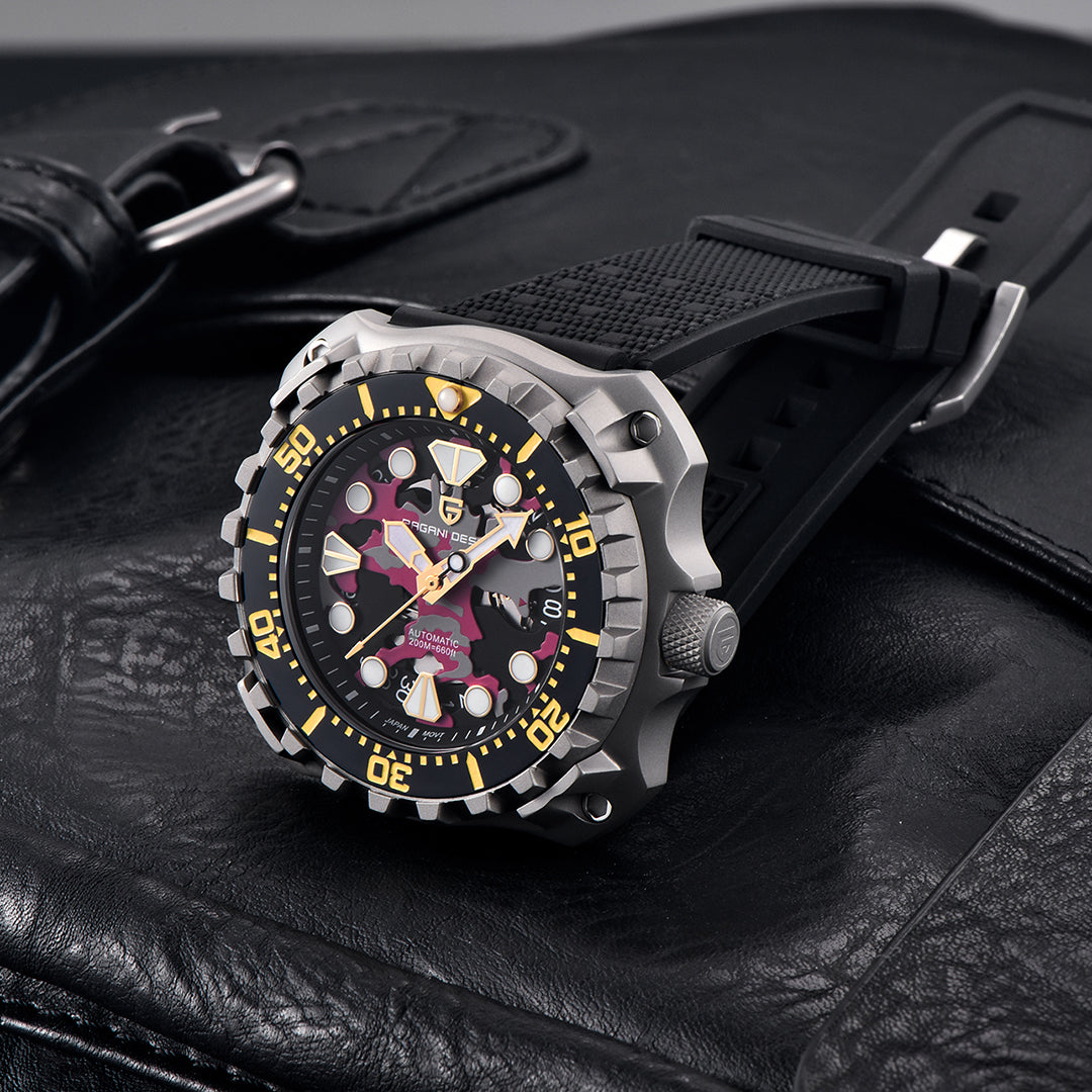 PAGANI DESIGN PD-YN009 Men's Automatic Watches 41MM Unique Stainless Steel Waterproof Mechanical Wrist Watches for Men NH35A