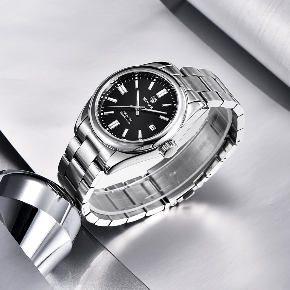 BENYAR BY 5185 Automatic Watch Mens Watches Top Brand Luxury 39MM Mechanical Wristwatch 100m Waterproof For Men Watch
