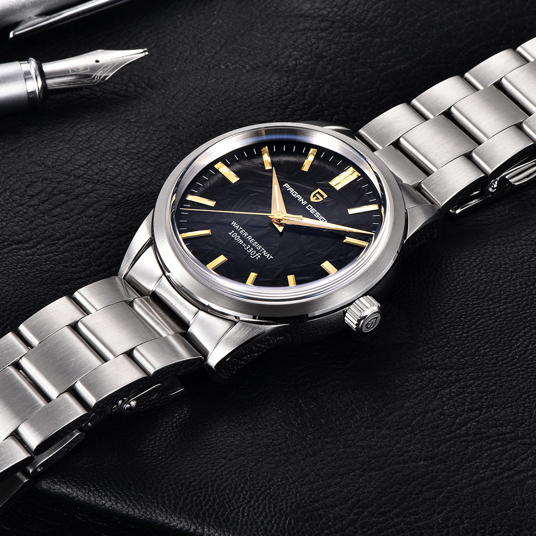 PAGANI DESIGN PD 1734 New 40MM Quartz Men's Watches full Stainless Steel Business Waterproof Wrist Watches for Men