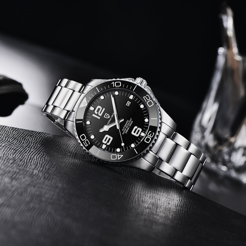 PAGANI DESIGN PD 1702 Men's Automatic Watches 42MM Mechanical Stainless Steel Japanese Movement Self Winding Business Waterproof Wristwatch
