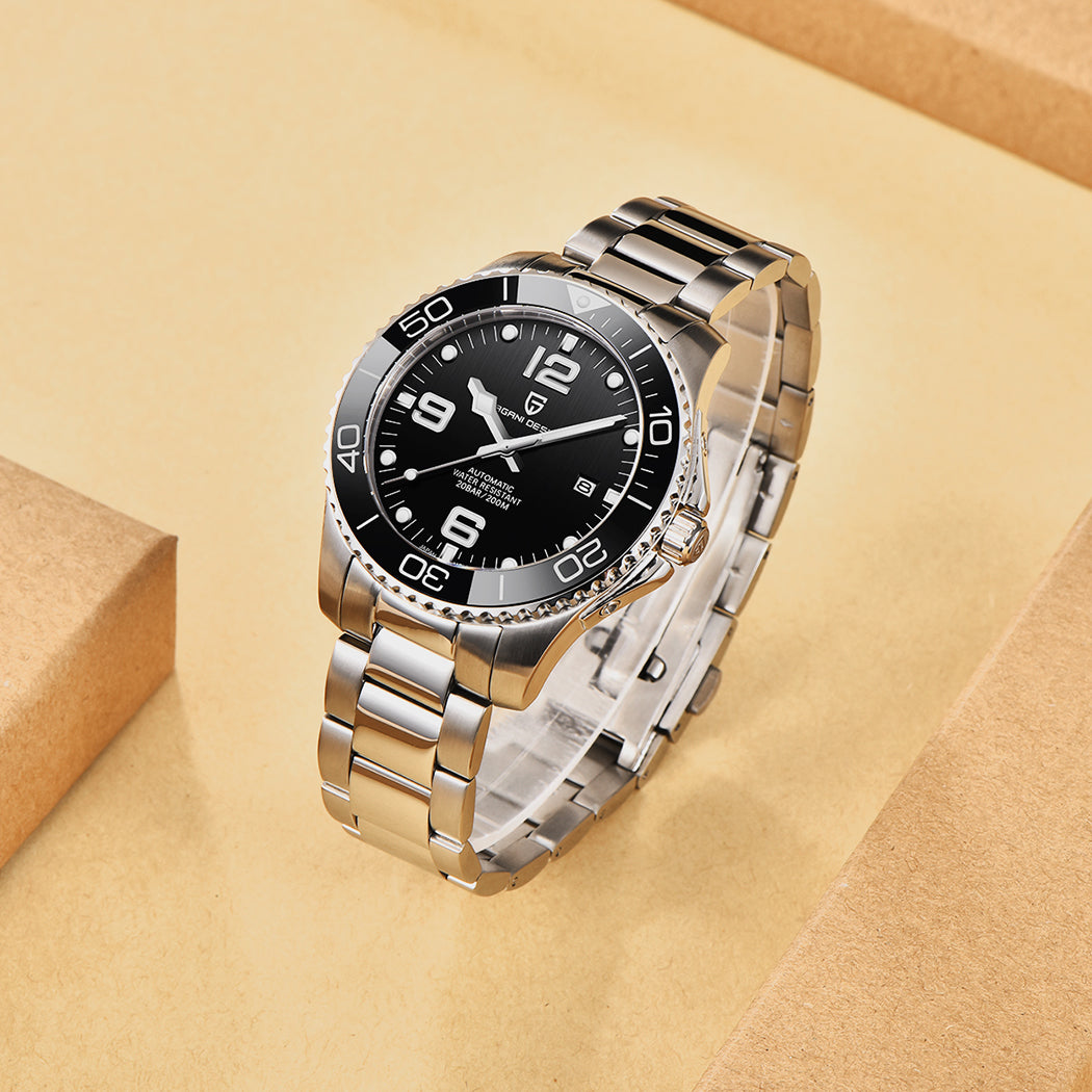 PAGANI DESIGN PD 1702 Men's Automatic Watches 42MM Mechanical Stainless Steel Japanese Movement Self Winding Business Waterproof Wristwatch