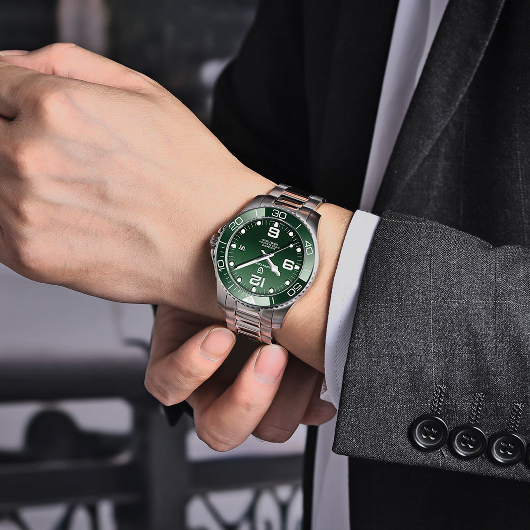 PAGANI DESIGN PD 1702 Men's Automatic Watches 42MM Mechanical Stainless Steel Japanese Movement Self Winding Business Waterproof Wristwatch