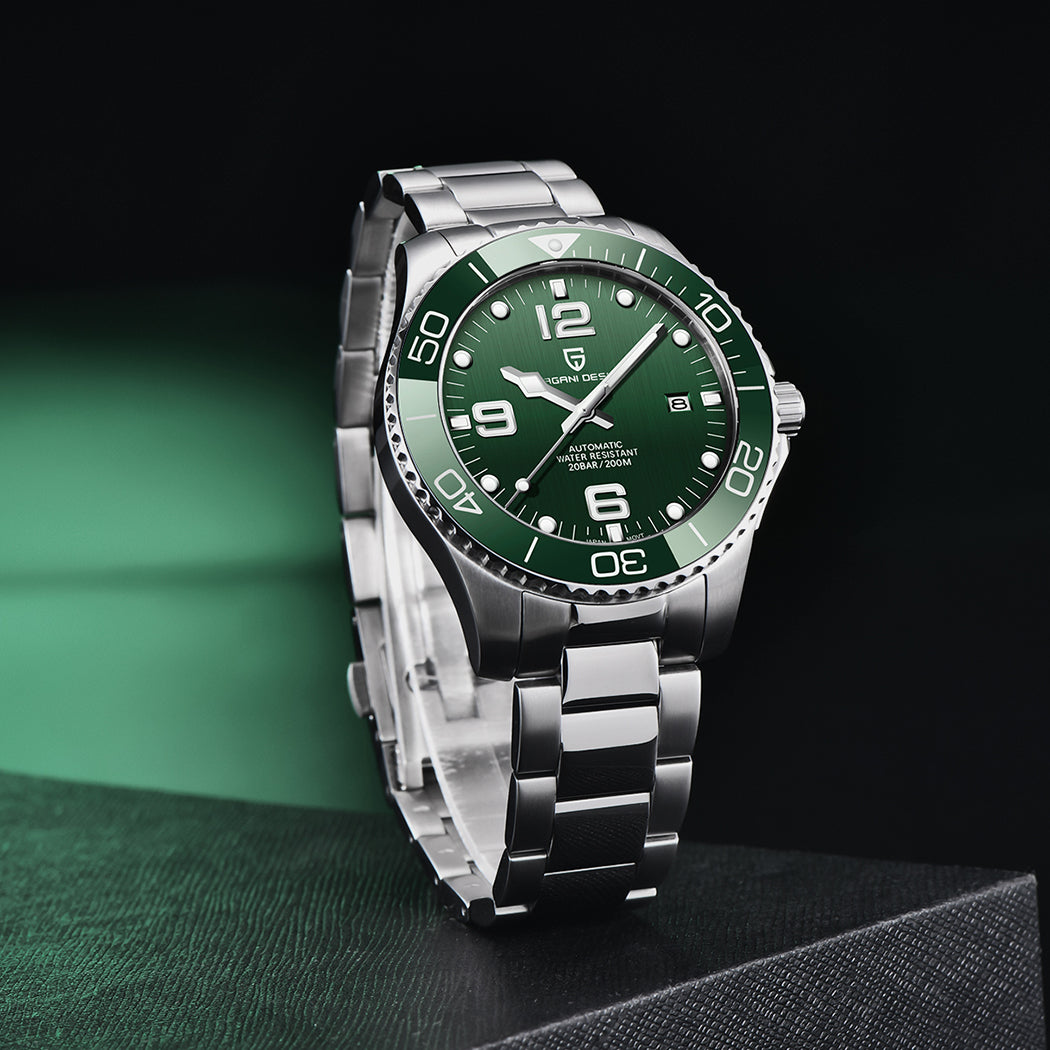 PAGANI DESIGN PD 1702 Men's Automatic Watches 42MM Mechanical Stainless Steel Japanese Movement Self Winding Business Waterproof Wristwatch