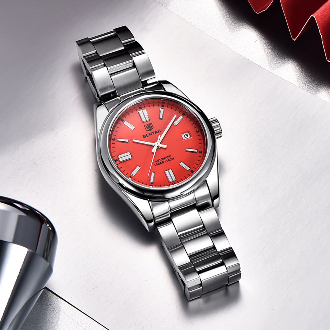 BENYAR BY 5185 Automatic Watch Mens Watches Top Brand Luxury 39MM Mechanical Wristwatch 100m Waterproof For Men Watch