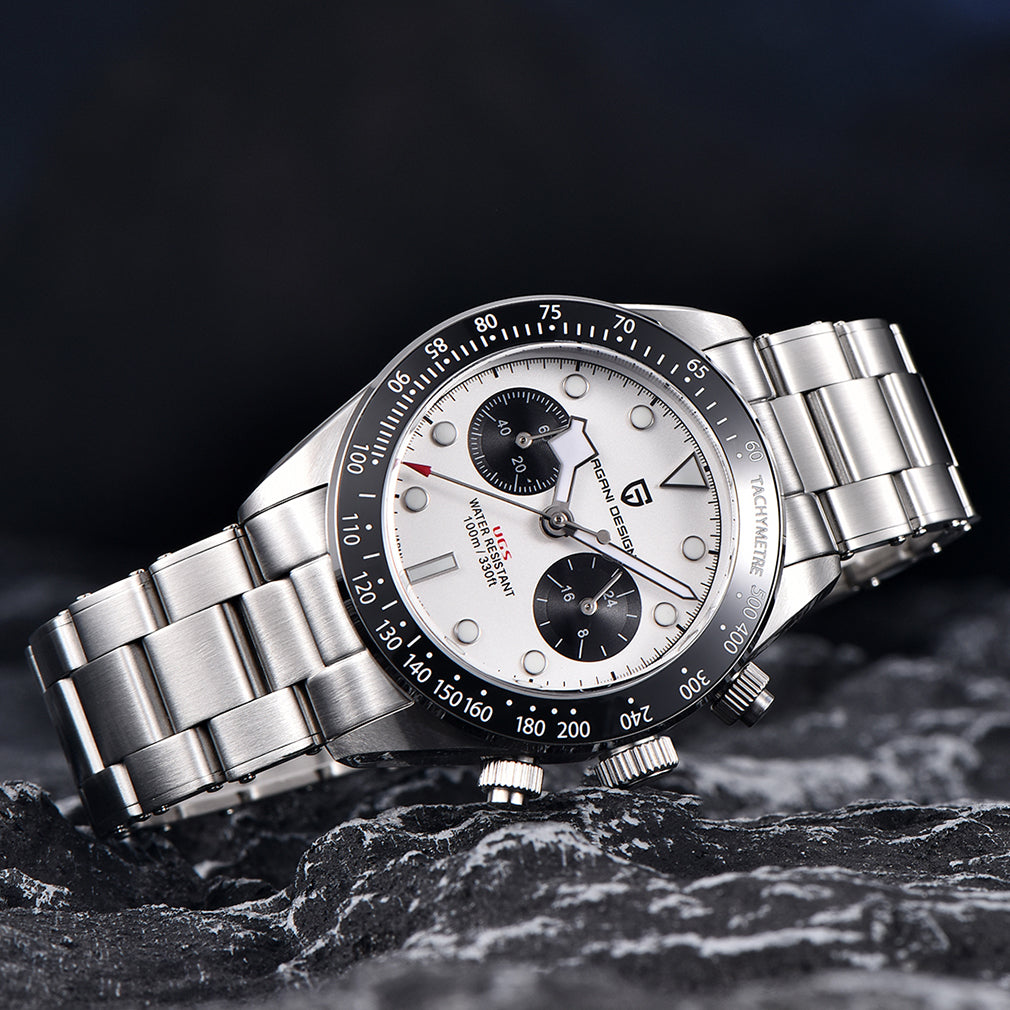 PAGANI DESIGN PD 1718 New Men's Quartz Watches 39.5MM full Stainless Steel Waterproof Wrist Watch for Men SEIKO VK64 Movement