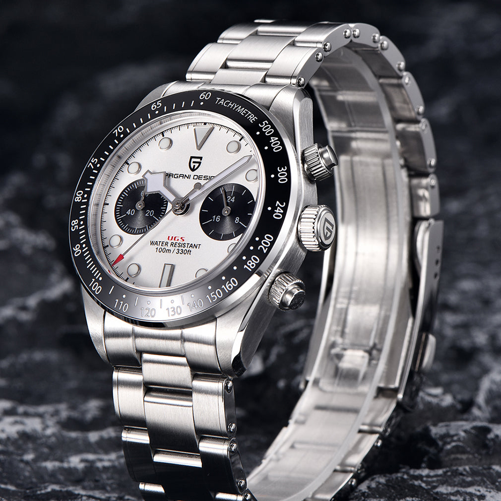 PAGANI DESIGN PD 1718 New Men's Quartz Watches 39.5MM full Stainless Steel Waterproof Wrist Watch for Men SEIKO VK64 Movement