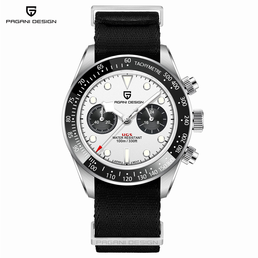 PAGANI DESIGN PD 1718 New Men's Quartz Watches 39.5MM full Stainless Steel Waterproof Wrist Watch for Men SEIKO VK64 Movement