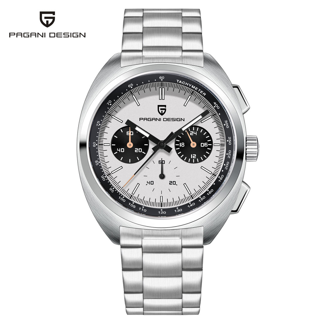 PAGANI DESIGN PD1782 Men's Quartz Watches Chronograph Stainless Steel 40mm Sports Wrist Watch for Men