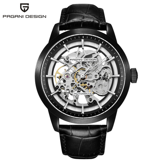 PAGANI DESIGN PD1638 Skeleton Men's Automatic Watches 43mm Stainless Steel Mechanical Wrist Watches