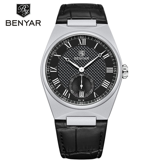 BENYAR BY 5199 Men's Watches Quartz Watch For Men Luxury 40MM Military Leather Original Watches Waterproof Clock