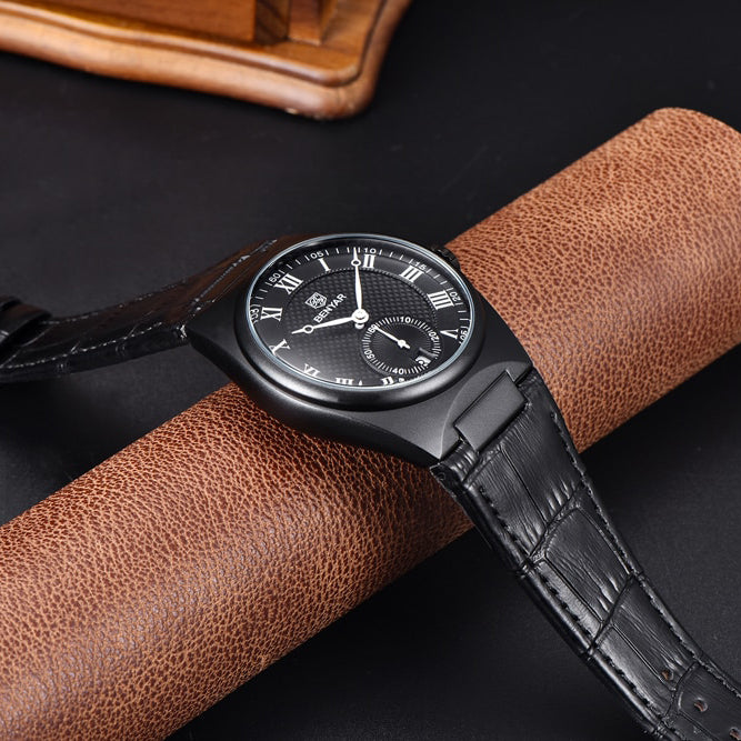 BENYAR BY 5199 Men's Watches Quartz Watch For Men Luxury 40MM Military Leather Original Watches Waterproof Clock