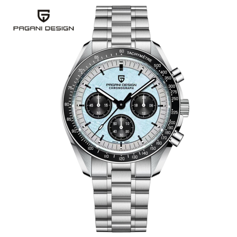 PAGANI DESIGN PD1701 Quartz Men's Watches 40mm Stainless Steel Waterproof Sports Chronograph Wrist Watch Sapphire Dial Glass