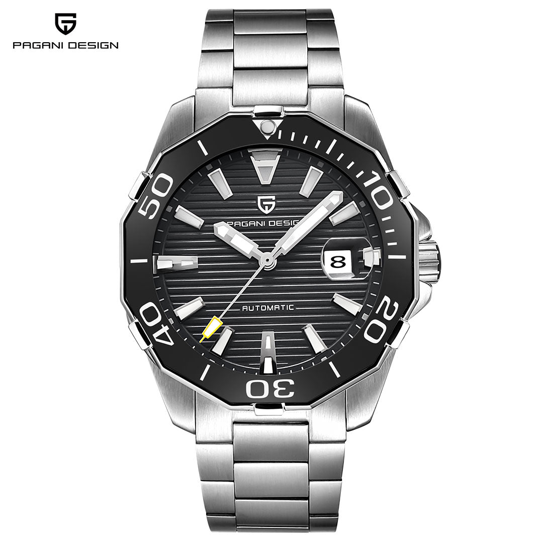 PAGANI DESIGN PD 1617 Men's Watches Stopwatch Waterproof Stainless Steel Wrist Watch for Men Ceramic Bezel Unique Design Watches