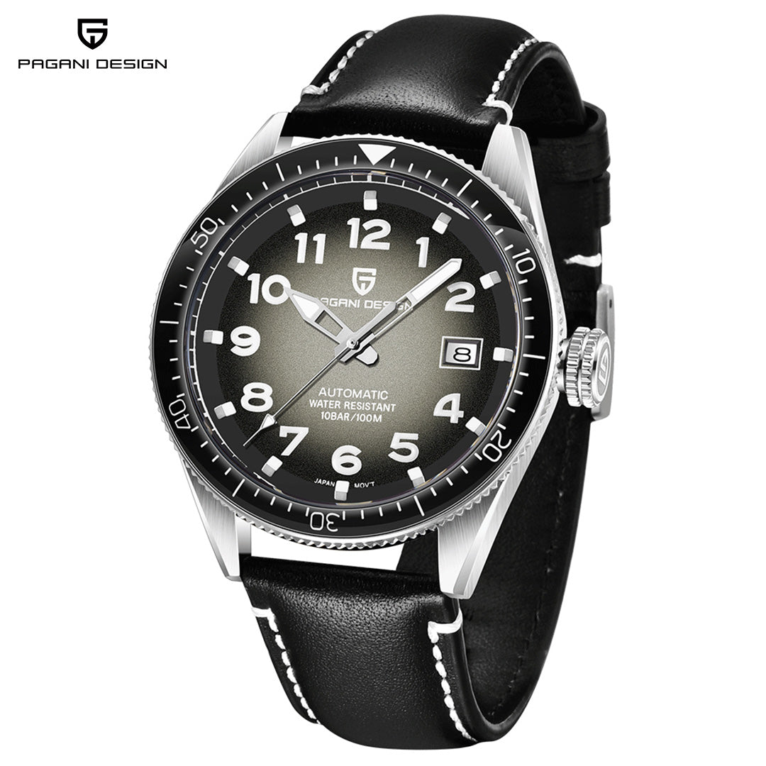 PAGANI DESIGN PD1649 Men's Automatic Watches 44mm Casual Stainless Steel Waterproof Wrist Watch with Sapphire Glass