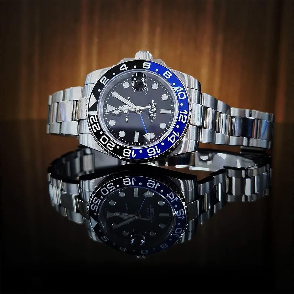 PAGANI DESIGN PD1662 Automatic Men's Watches GMT 40mm Mechanical Stainless Steel Wrist Watch Sapphire Glass Sports Waterproof Clock