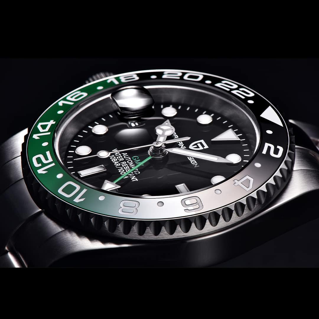 PAGANI DESIGN PD1662 Automatic Men's Watches 40mm GMT Stainless Steel Mechanical Wrist Watches with NH34 Movement