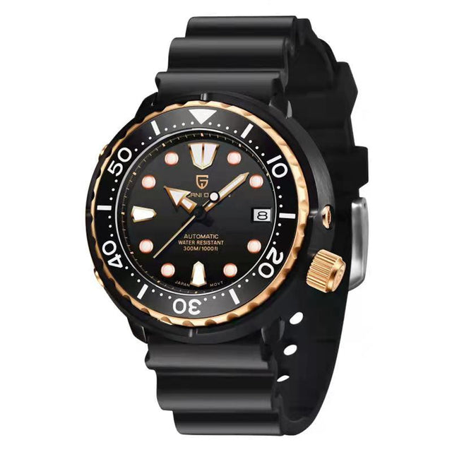 PAGANI DESIGN PD1695 Men's Automatic 42MM Wristwatch 300M Diving Mechanical Wristwatch Luxury Sapphire Glass Ceramic Ring Men's Wristwatch