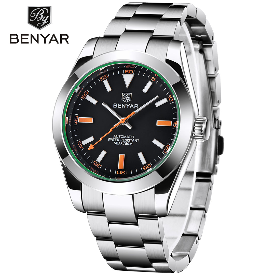 BENYAR BY 5176 Men Mechanical Watches  Sapphire Luxury Brand  41MM Automatic watch men 100M Waterproof Sport watch