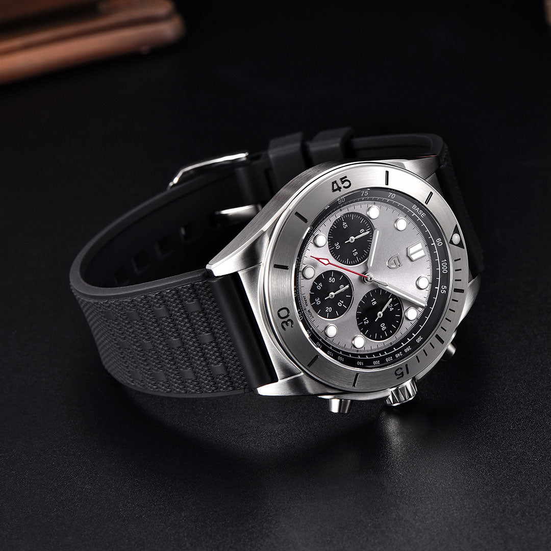 PAGANI DESIGN PD 1705 Men's Quartz Watch 42mm Stainless Steel Waterproof Chronograph Men's Sports Watch